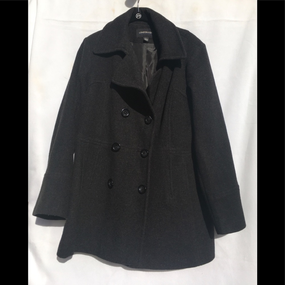 London Fog Wool Blend Pea Coat